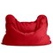 Lotus Lounge Chair Extra Large Rectangular Velvet Bean Bag Cover - 71" x 55" - Red
